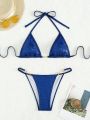 SHEIN Swim SXY Triangle Cup & Halter Neck Swimsuit Set