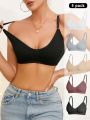 Women's Solid Color Bra Set (5 Pieces)