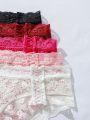 SHEIN 5pcs Ladies' Lace Triangle Underwear