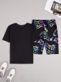 SHEIN Teen Boy's Casual Video Game Controller Print Pajama Set