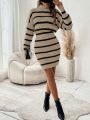 SHEIN Frenchy Striped Panasonic Skinny Dress