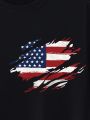 Men'S Plus Size American Flag Short Sleeve T-Shirt