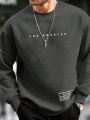 Men Slogan Graphic Drop Shoulder Sweatshirt