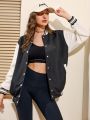 Women's Colorblock Baseball Jacket