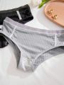 Women'S Colorblock Hollow Out Triangle Panties (5pcs/Pack)