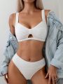 SHEIN Swim Chicsea Solid Color Bikini Swimsuit Separates Bottom