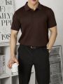 Manfinity Men's Solid Color Short Sleeve Polo Shirt