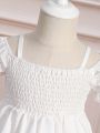 Baby Girl Cute And Sweet Off-Shoulder Dress For Spring And Summer