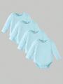 Infant Boys' Round Neck Long Sleeve Romper