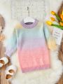 Baby Ombre Pattern Sweater Dress