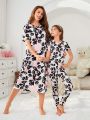 Women's Cute Panda Pattern Print Sleepwear Dress