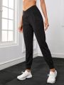 Yoga Basic Solid Slant Pocket Sports Pants