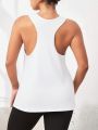 SHEIN Daily&Casual Plus Size Sleeveless Sports Vest Top With Letter Print