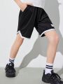 SHEIN Boys' Loose Fit Casual Athletic Mesh Shorts