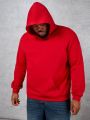 SHEIN Men'S Plus Size Knitted Casual Hoodie