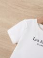 SHEIN Baby Boy Letter Graphic Tee & Sweatpants