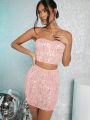 Mienne Sequin Tube Top & Bodycon Skirt