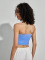 Forever 21 Contrast Stitching Strapless Top