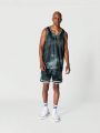 SUMWON Basketball Tank With All Over Print and Front Print