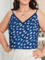 SHEIN Frenchy Plus Size Floral Printed Cami Top