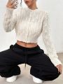 Women's Solid Color Button Up Crop Cardigan