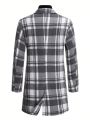 Manfinity Men's Plaid Woolen Coat