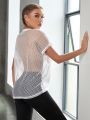 Number Print Mesh Back Sports Tee