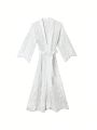 Women's Lace Belted Robe