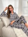 Plaid Printed Homewear Set