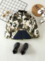 Baby Boys' Fashionable, Comfortable And Warm Camouflage Winter Coat With Fleece