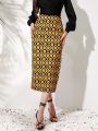 Women's Printed Pencil Skirt