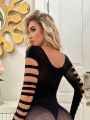 Ladies' Sexy Lingerie Hollow Out Bodysuit Dress