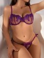 Classic Sexy Women's Embroidered Mesh Sexy Lingerie Set