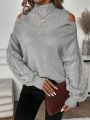 SHEIN Frenchy Women'S Cold Shoulder Sweater