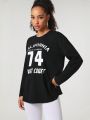 Dwi widiyanto Women's Long Sleeve T-shirt With Letter Printing