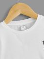 SHEIN Kids EVRYDAY Toddler Boys Letter Graphic Tee