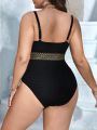 SHEIN Swim Chicsea Plus Size Women's One-piece Swimsuit