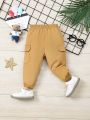 Baby Boys' Casual Pants With Side Pocket, Spring/autumn