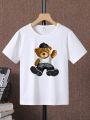 Teen Boys' Cartoon Printed Short Sleeve T-Shirt