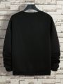 Teenage Boys' Basketball Print Round Neck Fleece Sweatshirt