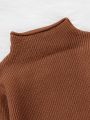 Baby Mock Neck Ribbed Knit Sweater