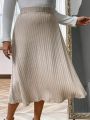 SHEIN LUNE Plus Ribbed Knit Skirt