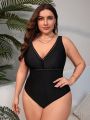 SHEIN Swim Vcay Plus Hollow Out Detail One Piece Swimsuit