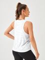 Women'S Solid Color Round Neck Loose Casual Sports Vest