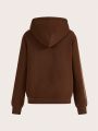 Women'S Hooded Sporty Sweatshirt With Color Block Design And Zippered Front