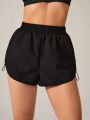 SHEIN Yoga Basic Women's Side Drawstring Athletic Shorts