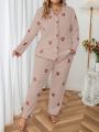 Women's Plus Size Cherry Print Pajama Set