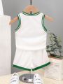 SHEIN Baby Boys' Casual Basketball Sports Suit