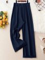 SHEIN CURVE+ Plus High Waist Straight Leg Pants