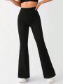 Daily&Casual Women's Solid Color Sporty Bell-Bottomed Pants